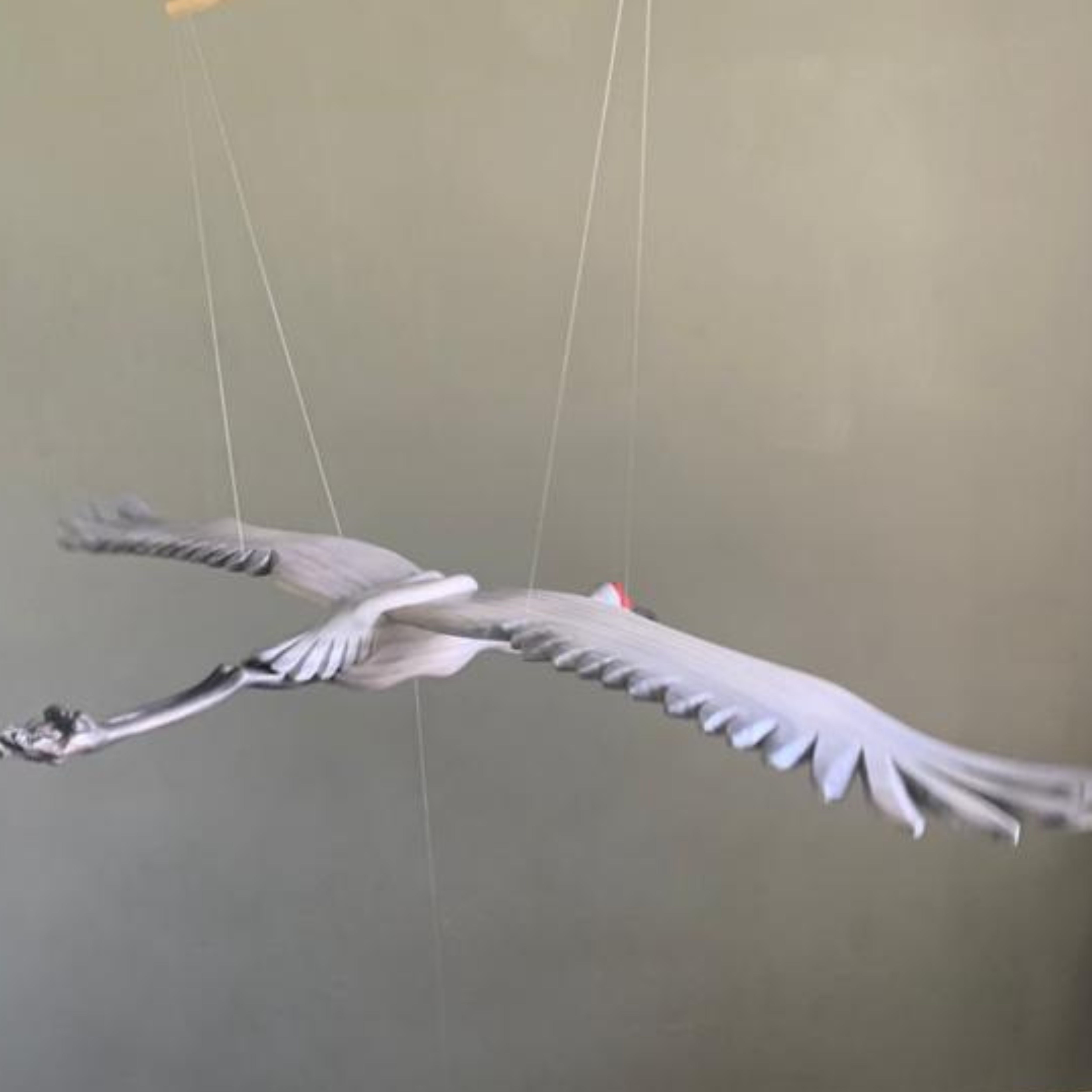 Hand-Carved Sandhill Crane Mobile