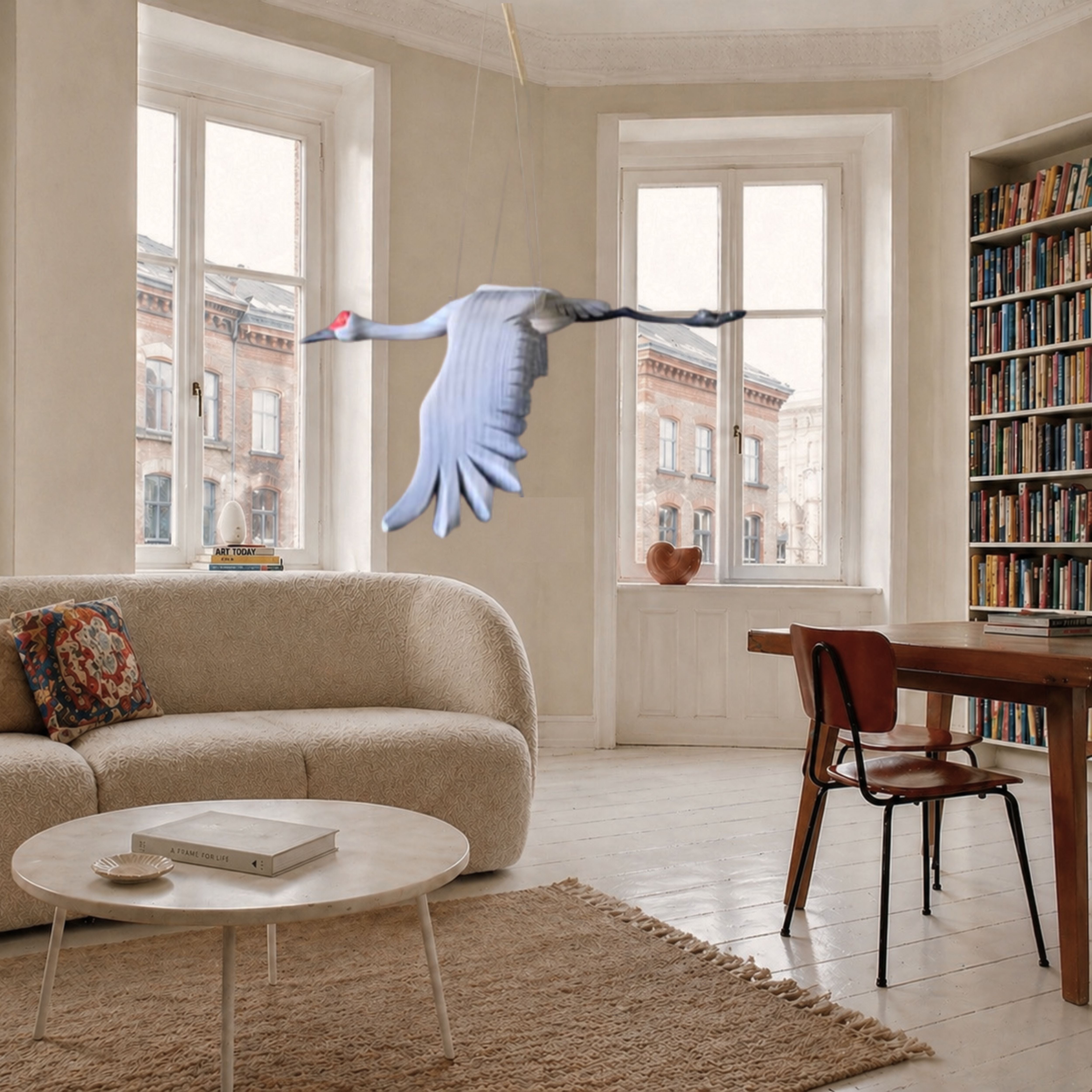 Hand-Carved Sandhill Crane Mobile