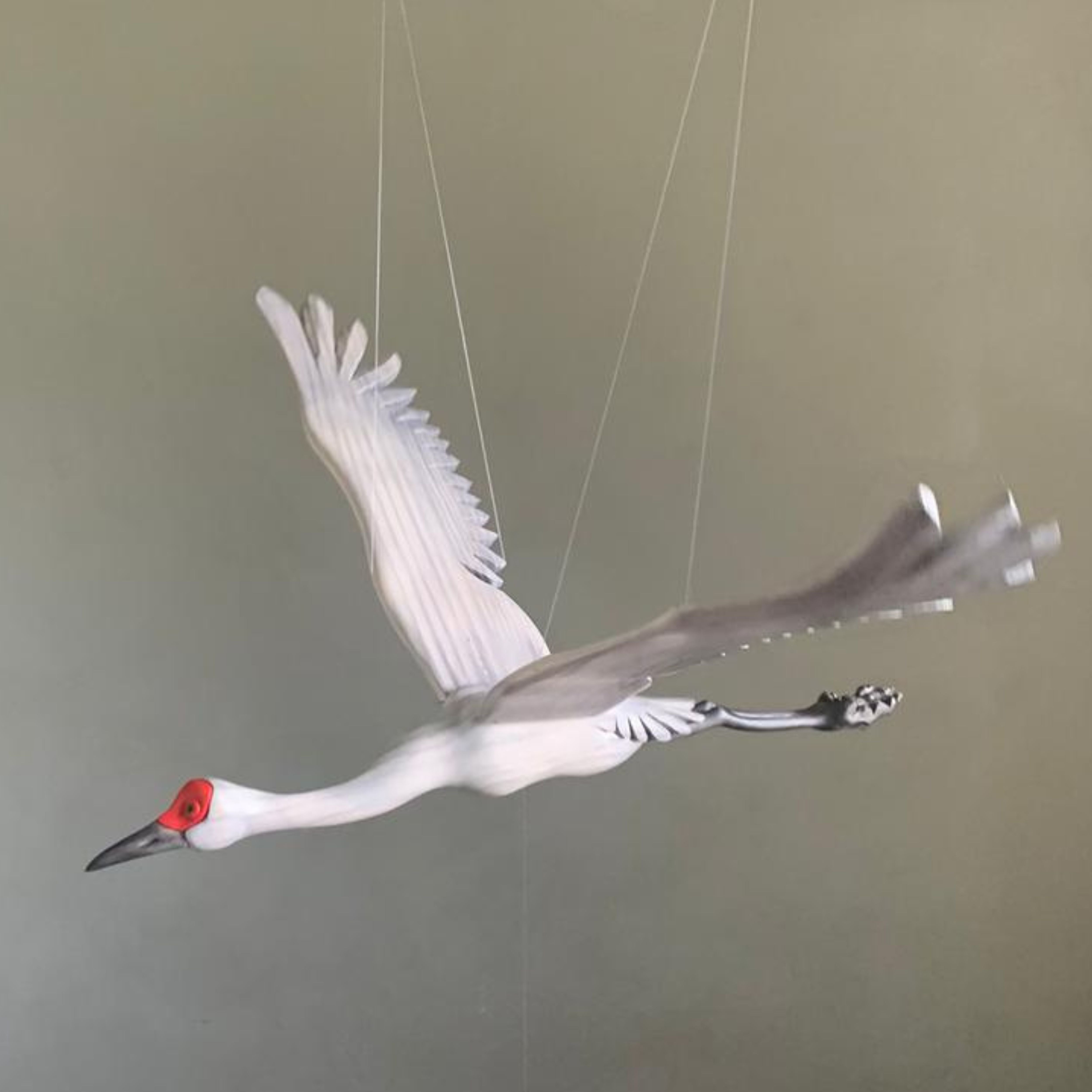 Hand-Carved Sandhill Crane Mobile