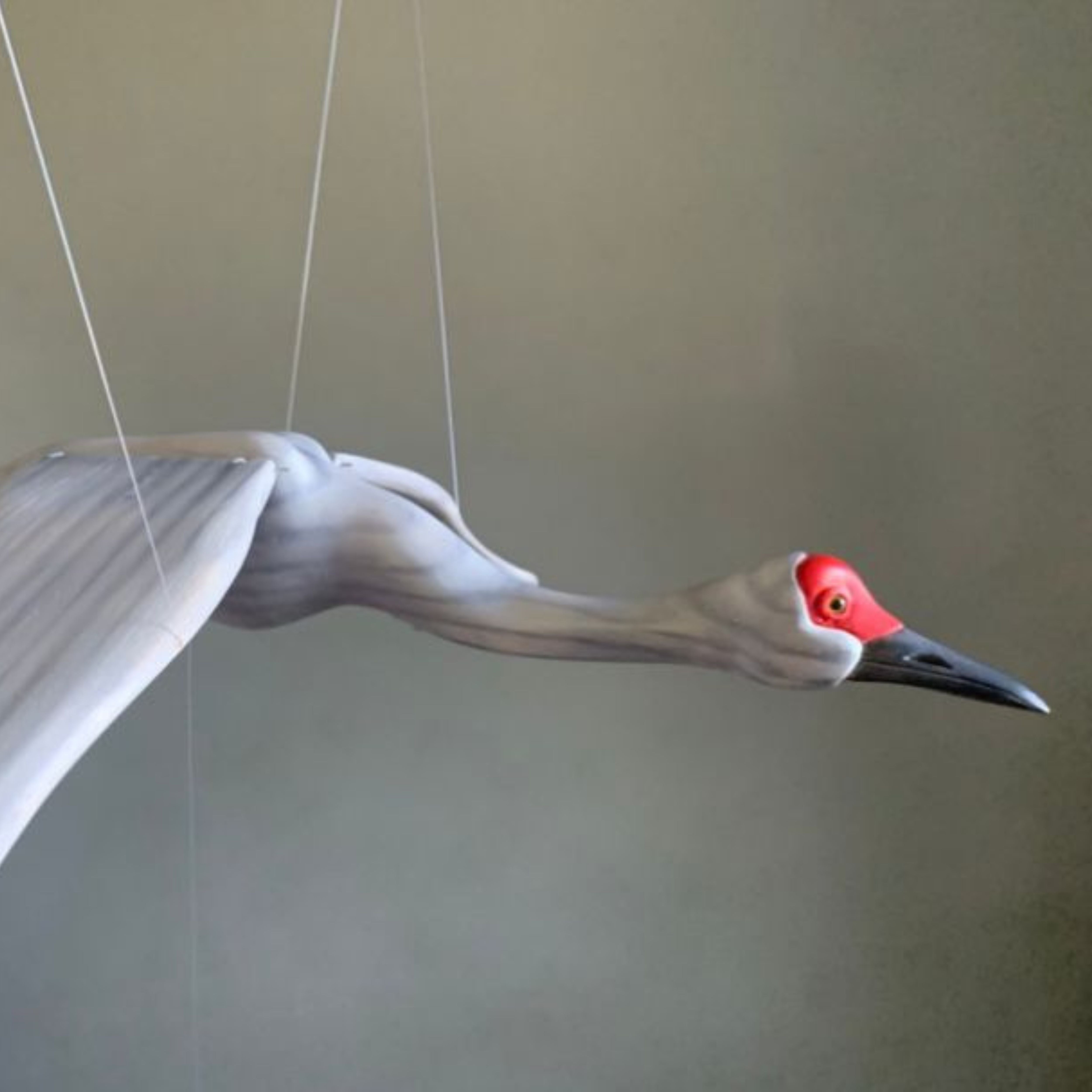 Hand-Carved Sandhill Crane Mobile