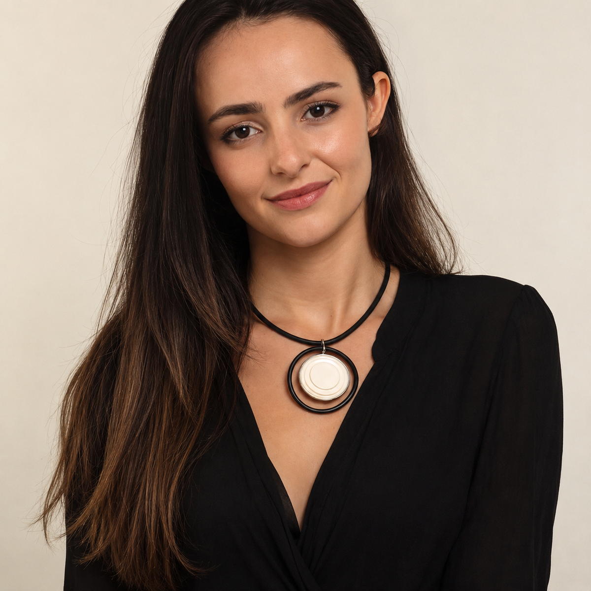Contemporary Ostrich Eggshell Necklace