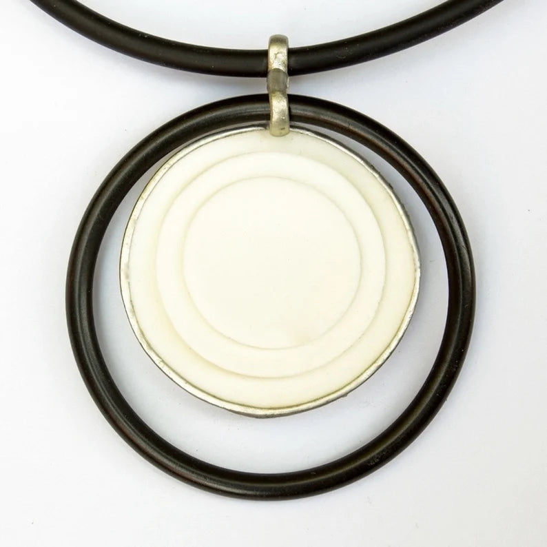 Contemporary Ostrich Eggshell Necklace