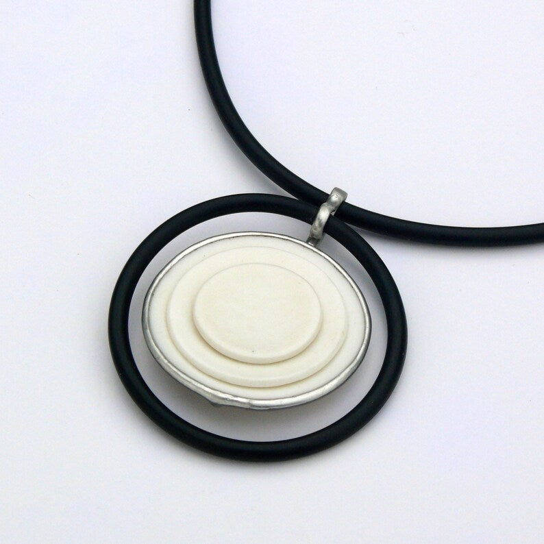 Contemporary Ostrich Eggshell Necklace