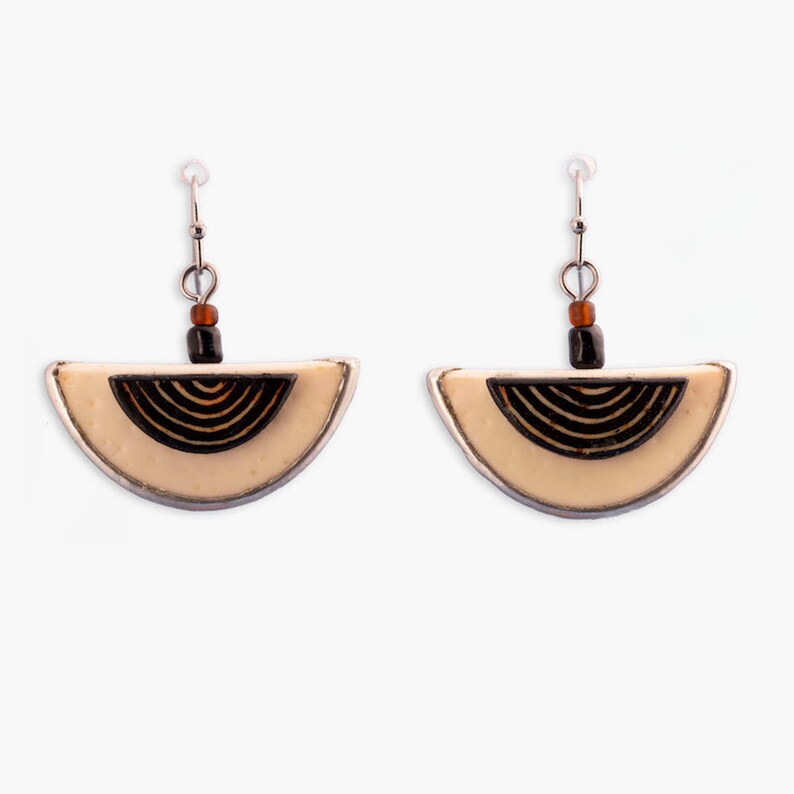 Contemporary Half Moon Earrings