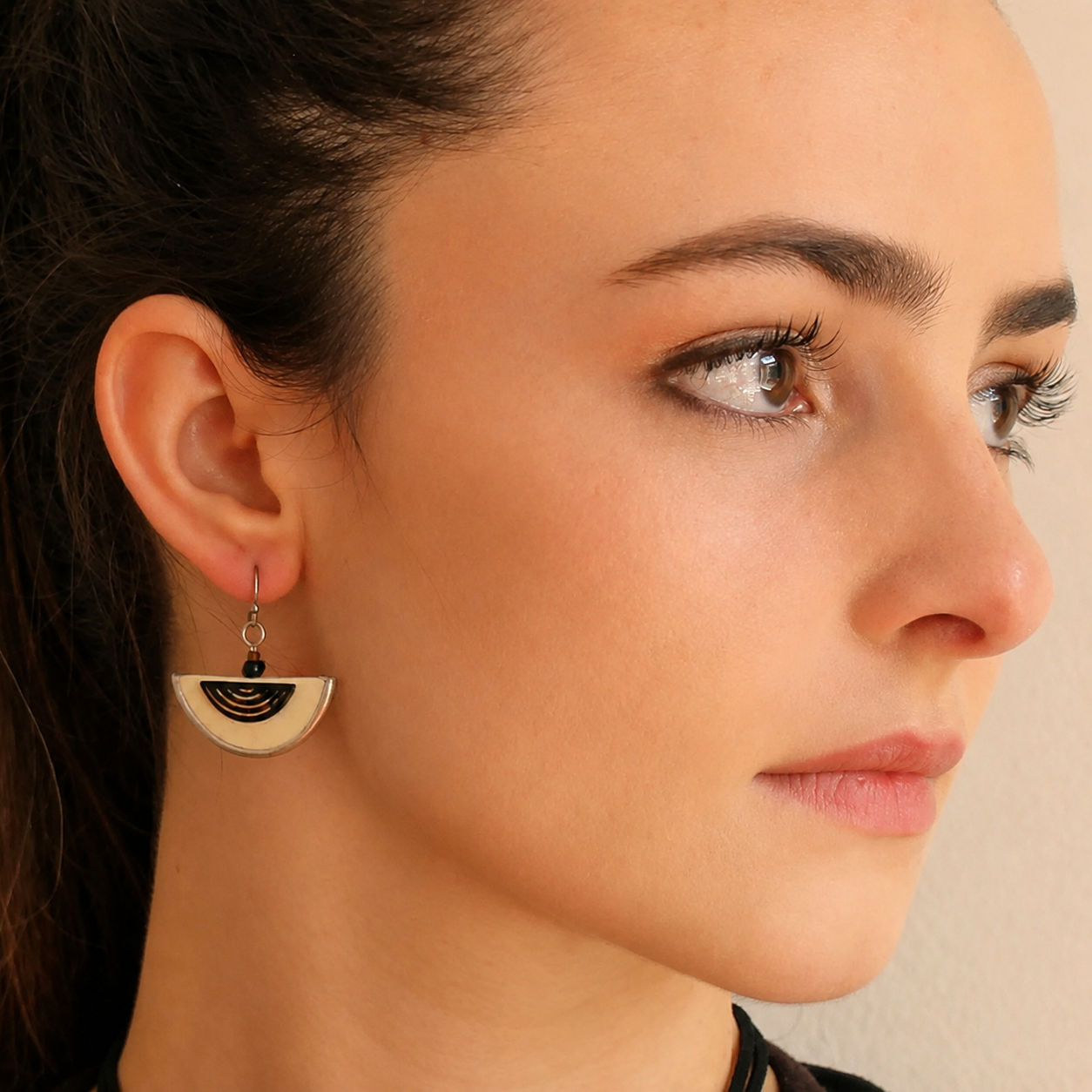Contemporary Half Moon Earrings