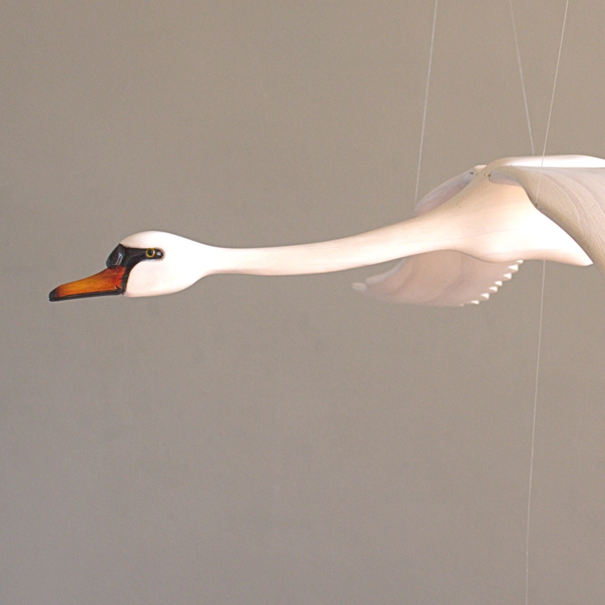 Hand-Carved Swan Nursery Mobile